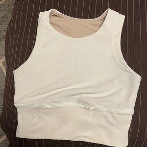 Lululemon cropped white tank